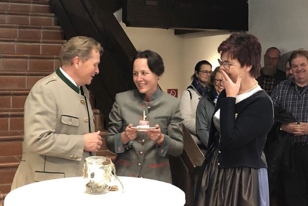 Mit Andrea Dillinger und Herrn Bürgermeister